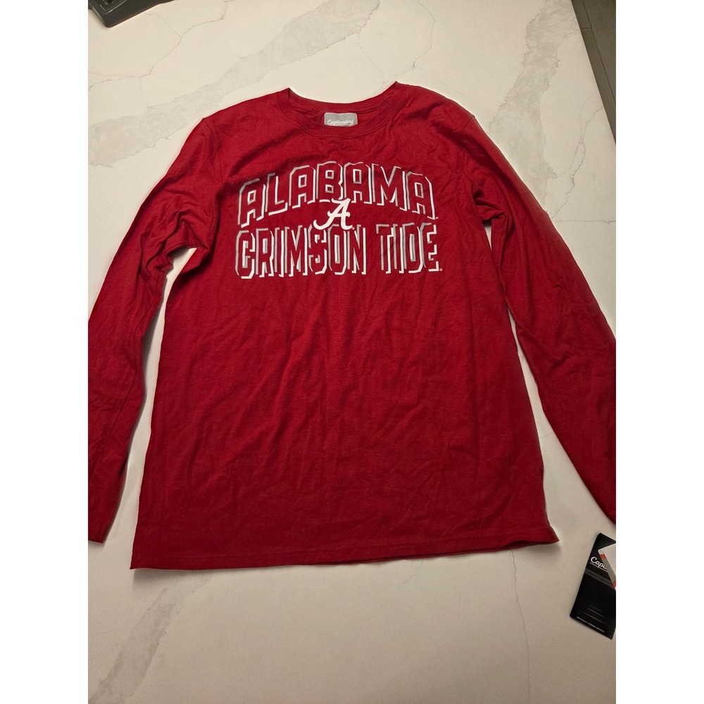 Captivating Alabama Crimson Tide Mens Long Sleeve T-Shirt Crimson Red Medium NWT - Picture 3 of 8